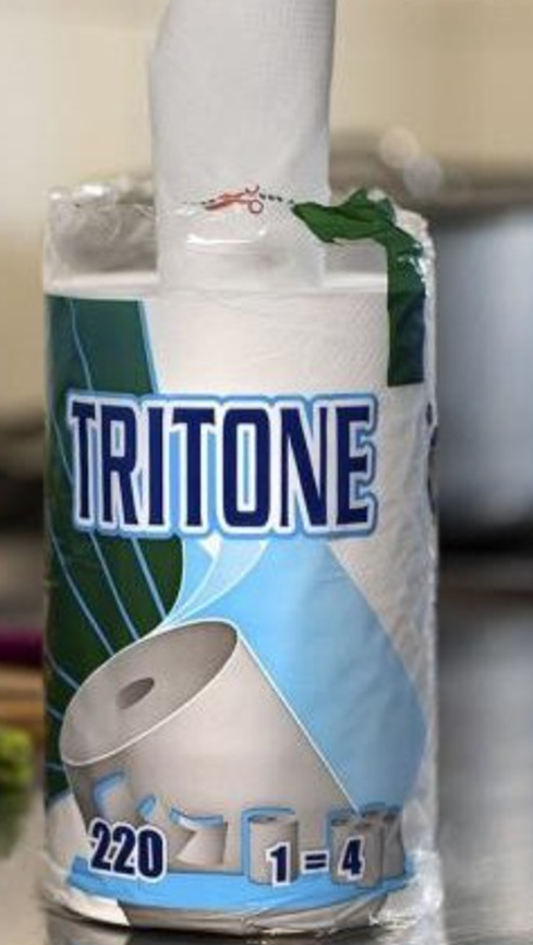 Celtex Tritone Kückenrolle 3 lagig weiss 100 % 1x12 - 2