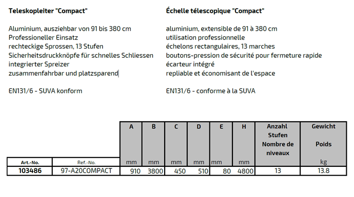 Teleskopleiter "Compact" - 3