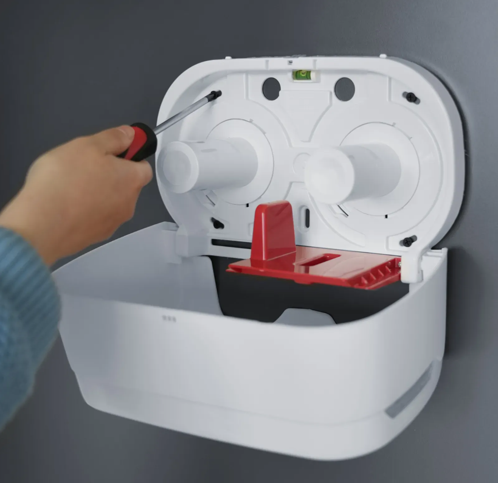 SemyTop Toilettenpapierspender, für 2 Rollen, weiss matt - 3
