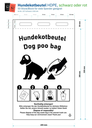 HDPE Hundekotbeutel, schwarz, mit weissem Druck - 21701 - 1