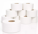 Jumbo-Toilettenpapier, 3-lagig, Zellstoff weiss, Ø 19 cm, 12 Rollen - 1