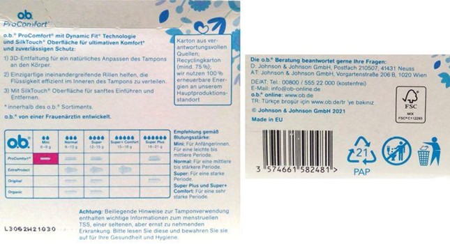 O.B. Tampons Pro Comfort Mini – 64er Pack (Grosspackung) - 00554 - 1