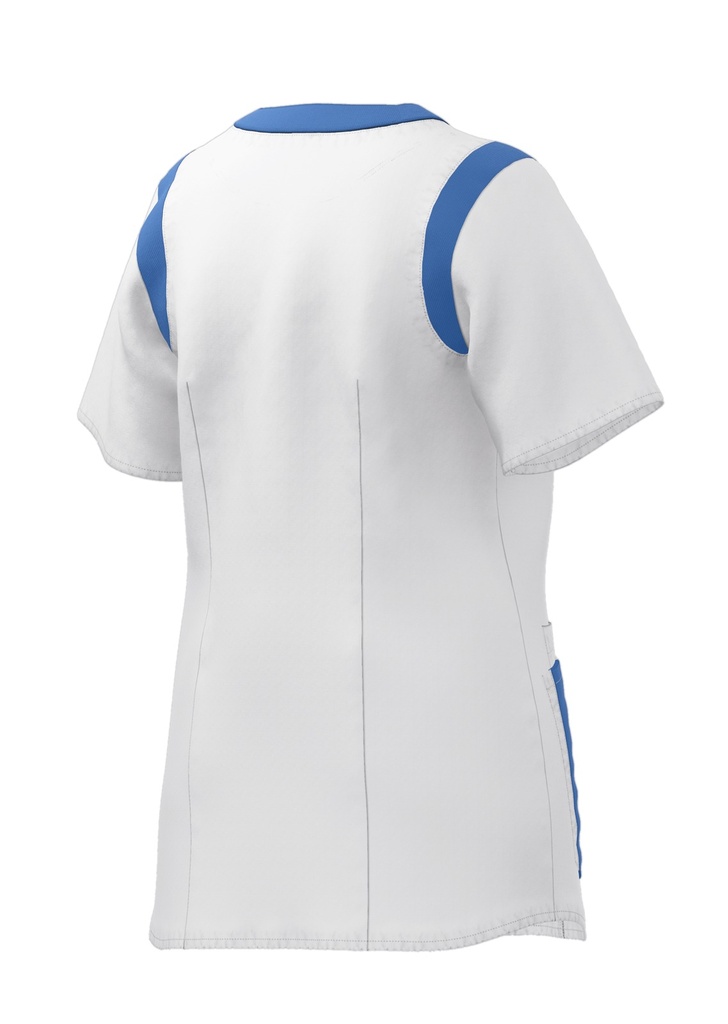 BP® Leichter Schlupfkasack für Damen 1708-684 Weiss / Azurblau 2