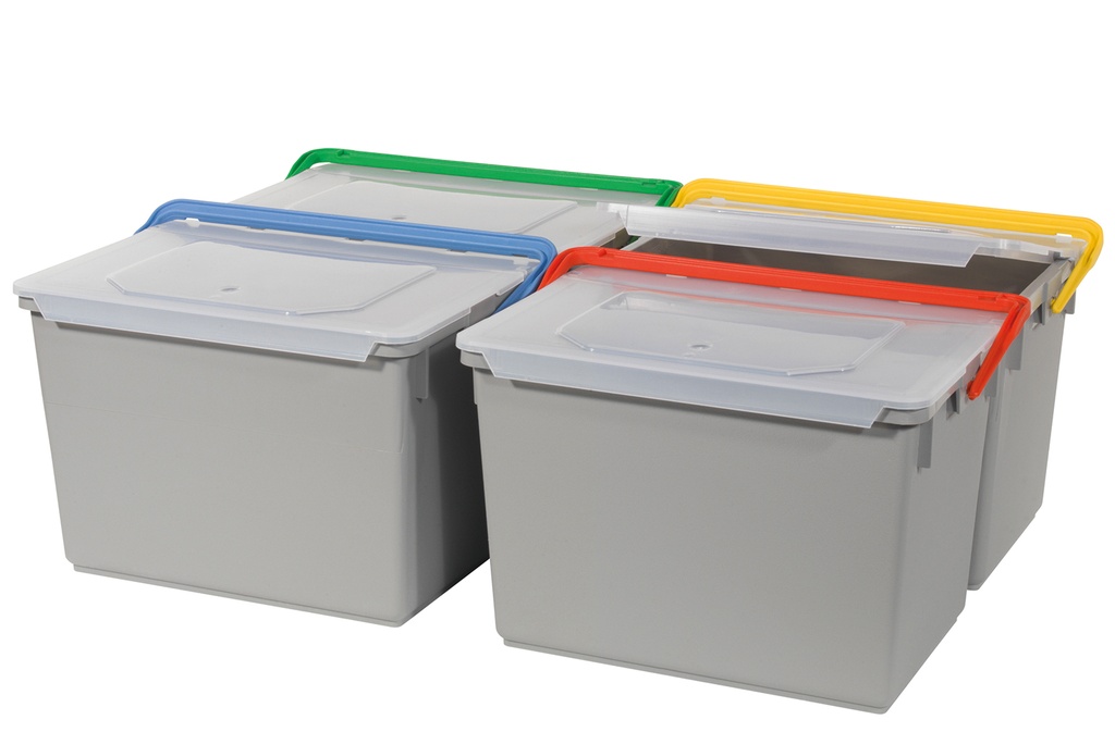 [905238V] 10-Liter Eimer, grau mit farbcodiertem Henkel (Blau)
