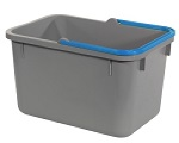 [905230V] 17-Liter Eimer, grau mit farbcodiertem Henkel (Blau)