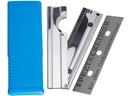 Klingenhalter inklusive 10 Glashobelklingen und Etui