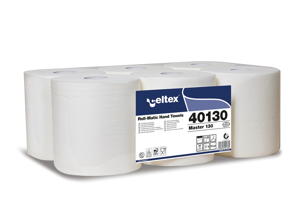 Papierhandtuchrolle 2-lg 130 m,Nicht Perforiert1x 6