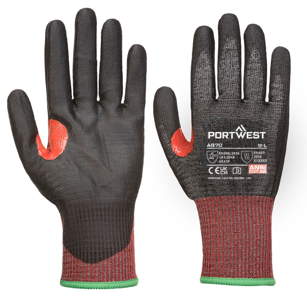 Schnittschutzhandschuhe A670 - CS Cut F13 PU Schwarz