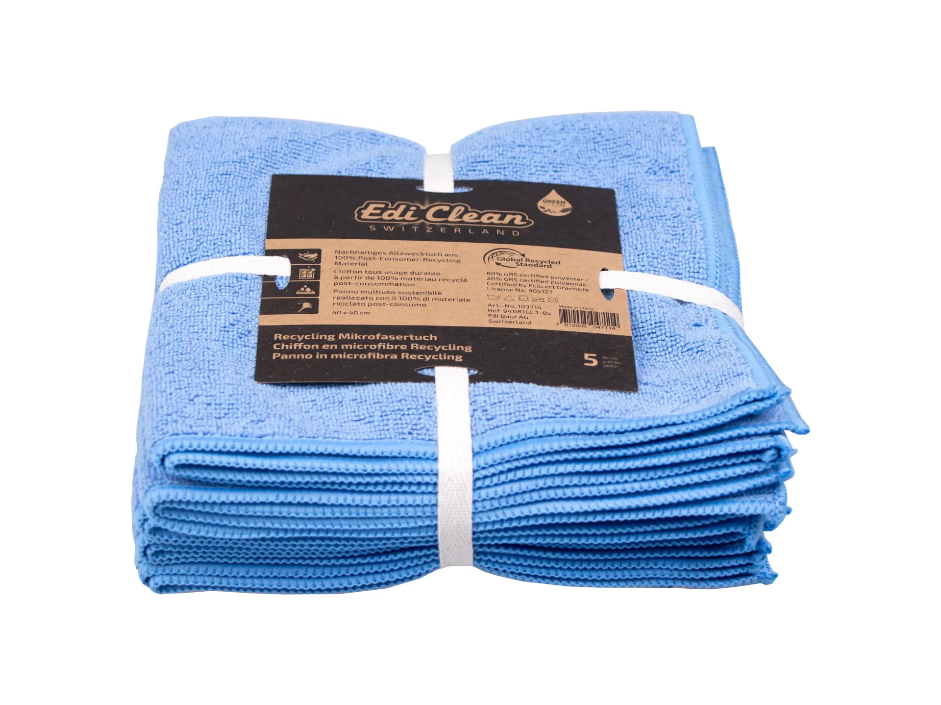 [94081EC.1-05] Mikrofasertuch Recycling GRS 5er Pack (Blau)