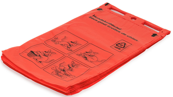 [HKB-BL-RO] Hundekotbeutel Recycling – geblockt, rot