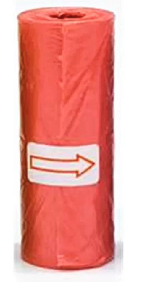 [HKB-RO-RO] Hundekotbeutel RECYCLING gerollt –Rot
