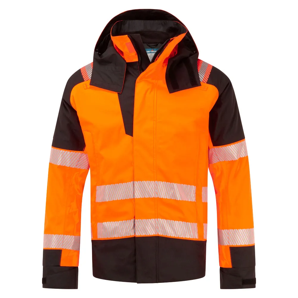[FR606OBRS] Hi-Vis Winterjacke FR606 (Orange / Schwarz, S)