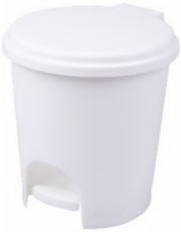 Abfalleimer Treteimer Bagno 3 l, Weiss