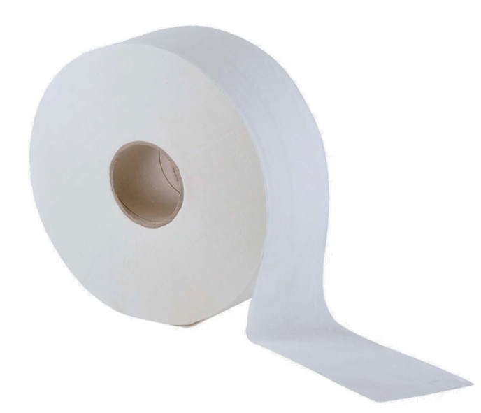 [028] Toilettenpapier-Jumbo-3-lagig, Zellstoff weiss, Ø 19 cm, 12 Rollen