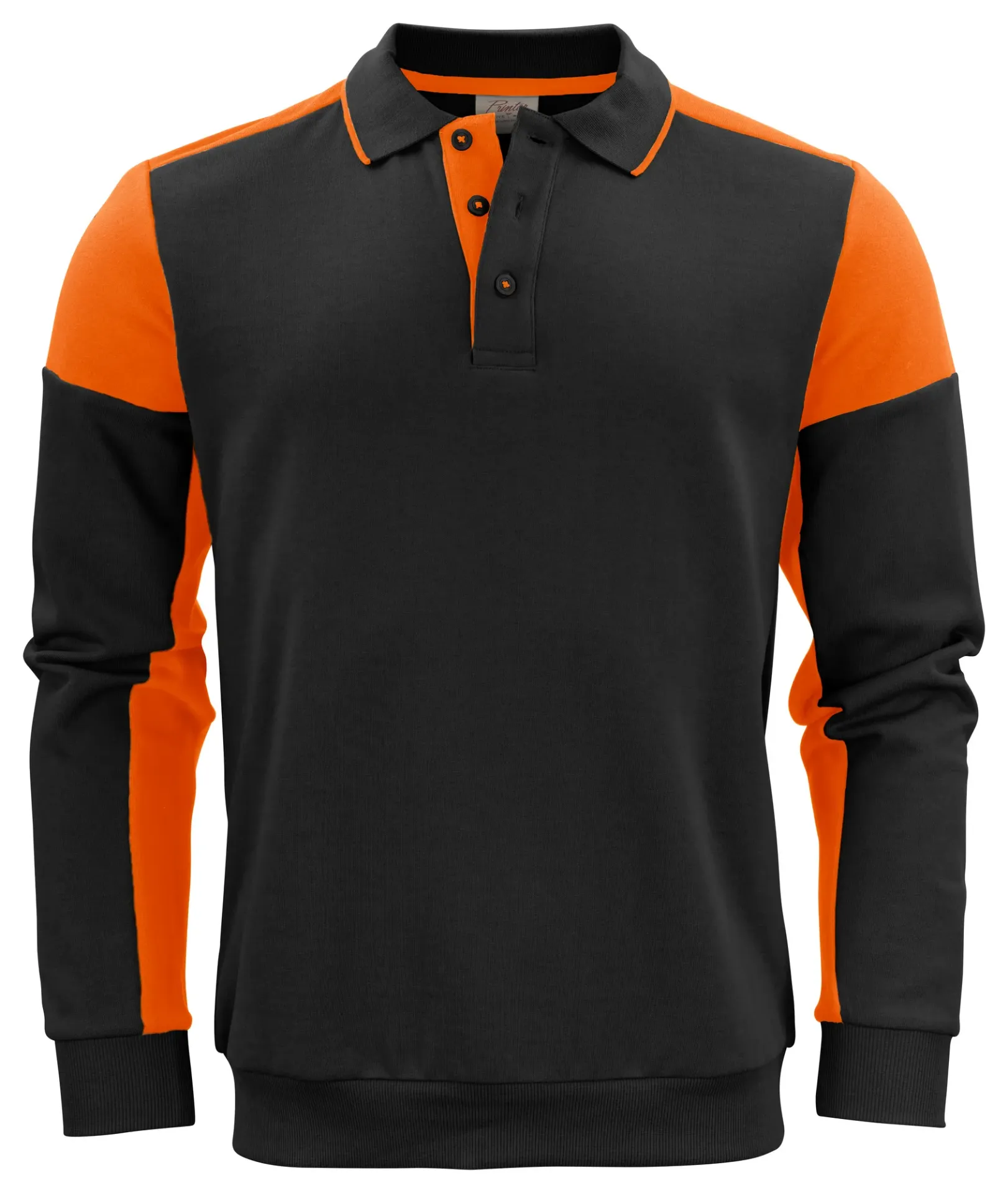 [2262060-9030-XS] Prime Polosweater (Schwarz / Orange, XS)