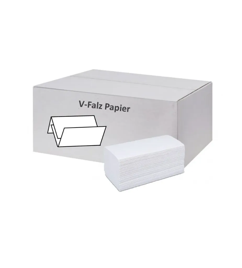Papierhandtücher V-Falz 2-lg. Karton à 3360 Blatt. 21x21cm