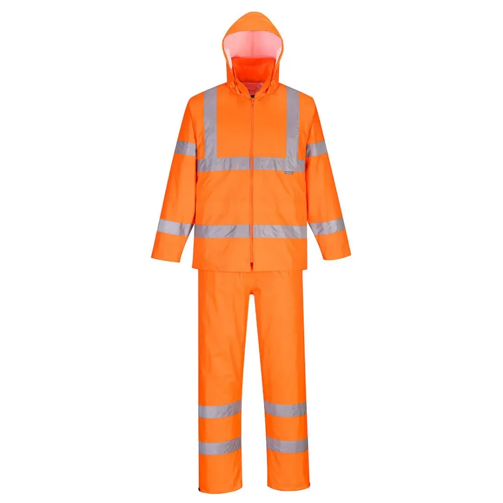Hi-Vis Regenanzug leicht verstaubar H448