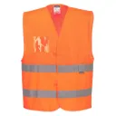 Hi-Vis Halb-Mesh Weste 2 Reflexstreifen C494