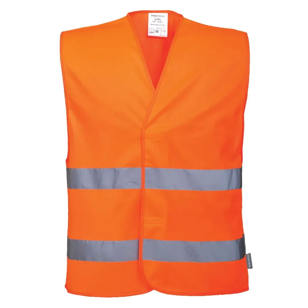 [C474ORRXXS/XS] Hi-Vis Weste mit zwei Reflexstreifen  C474 (Orange, XXS/XS)