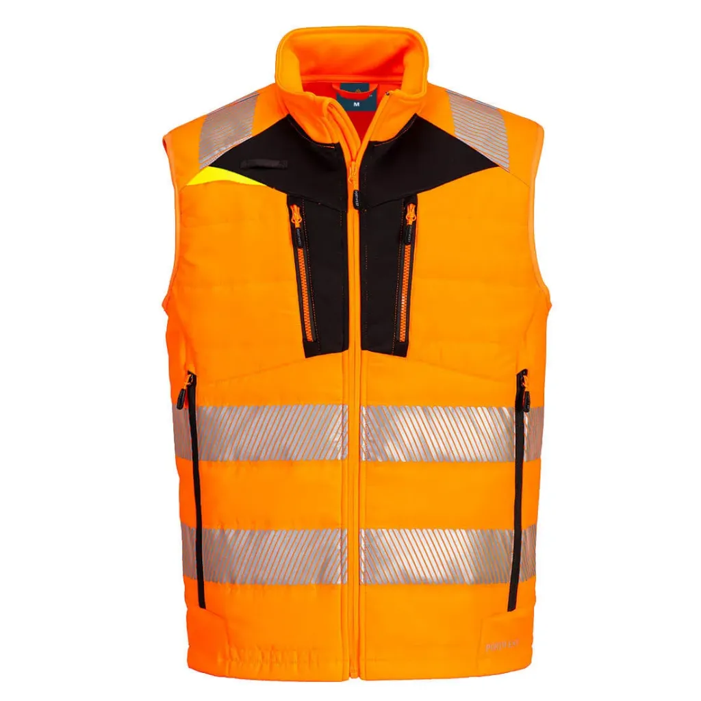 [DX479OBRS] Hi-Vis Softshell Winterweste DX479 (Orange / Schwarz, S)
