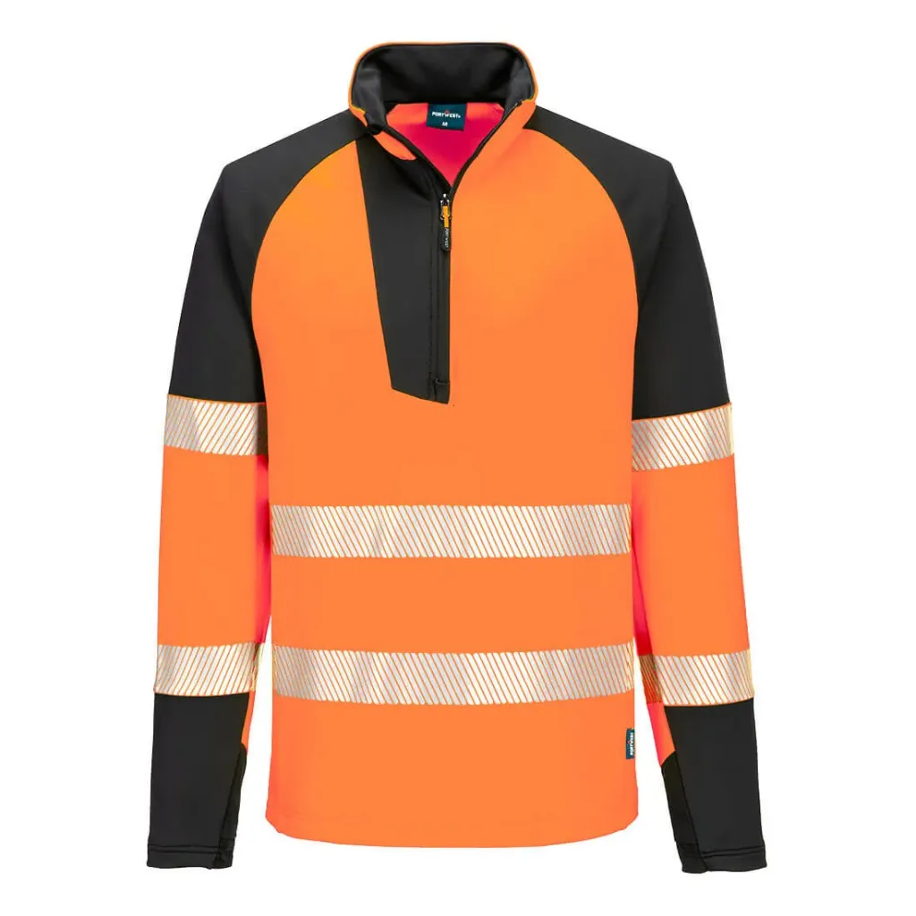 Hi-Vis Sweatshirt 1/4 Reissverschluss T172