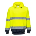 Hi-Vis Kontrast Kapuzen-Sweatshirt B316