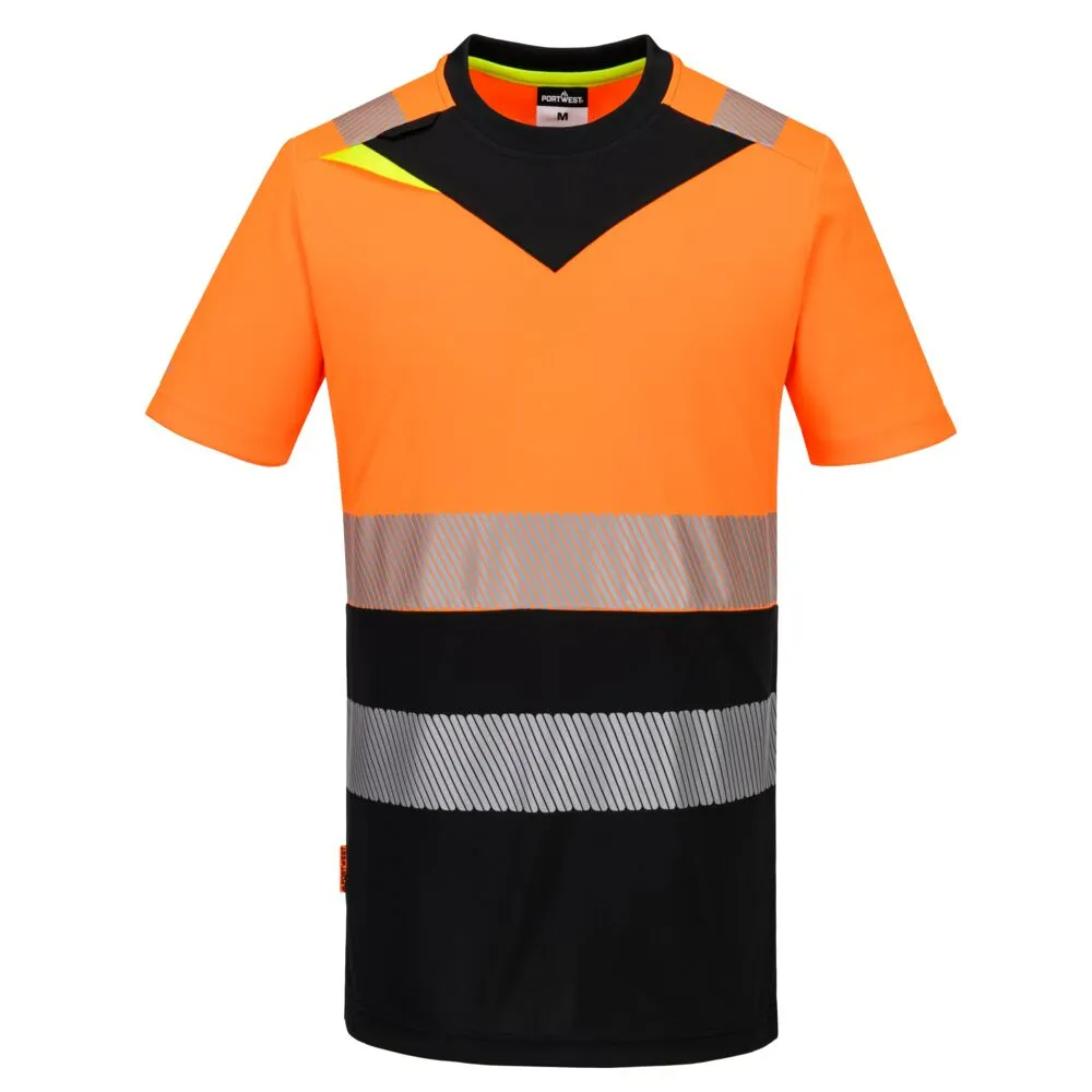 [DX434OBRS] Hi-Vis T-Shirt kurzarm DX434 (Orange / Schwarz, S)