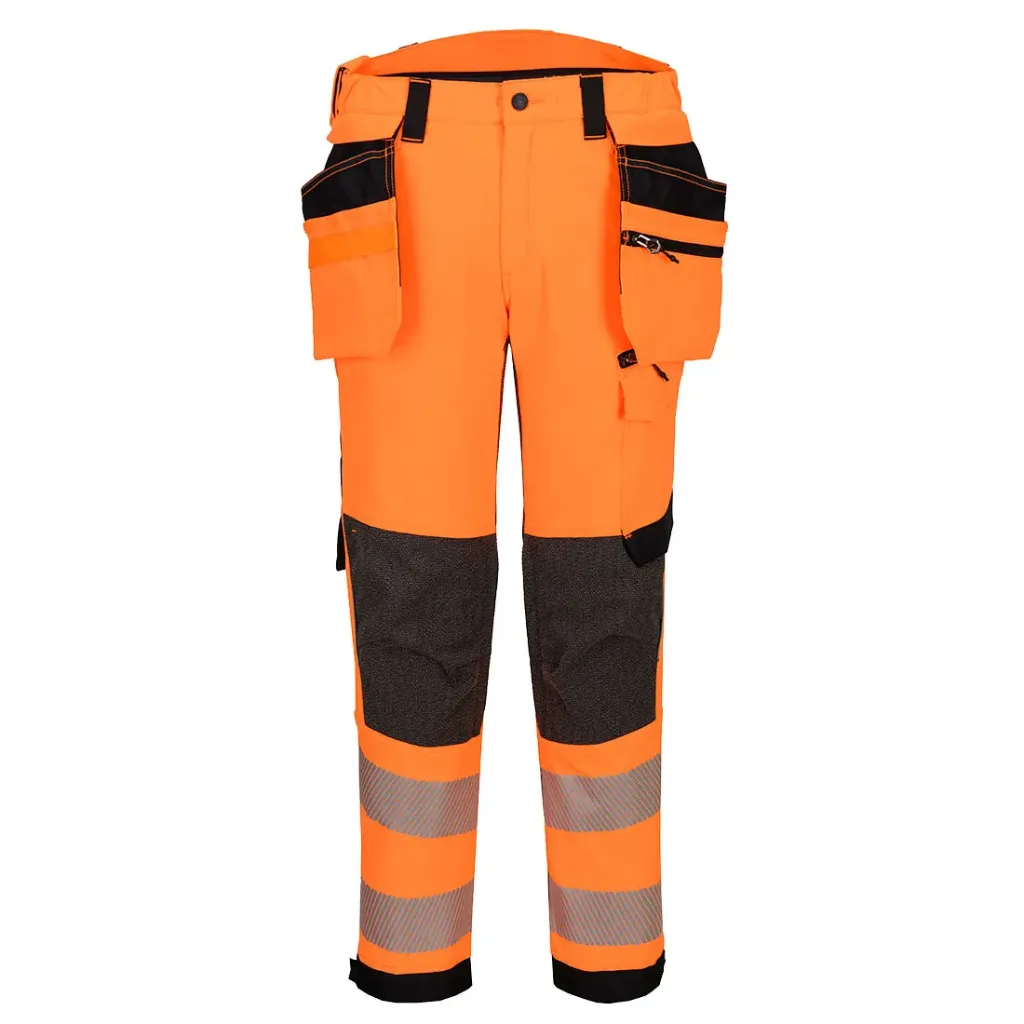 Hi-Vis Stretch Bundhose mit abnehmbaren Holstertaschen EV448