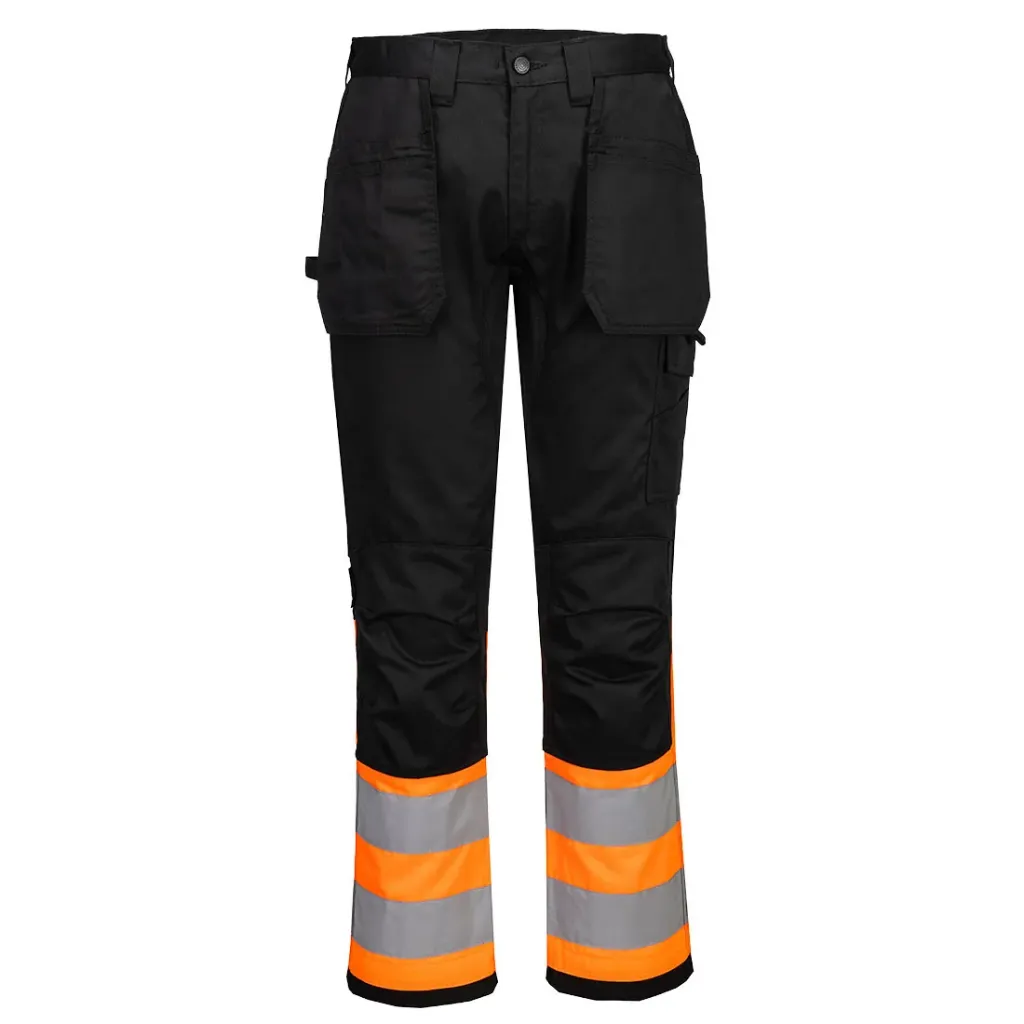 [CD858OBR28] Eco Warnschutz Holsterhose CD858 (42, Orange / Schwarz)