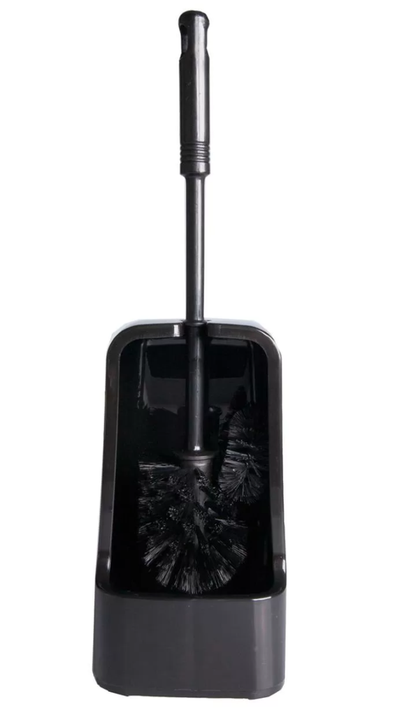 [82099] WC Besenhalter mit Randreiniger (Schwarz)