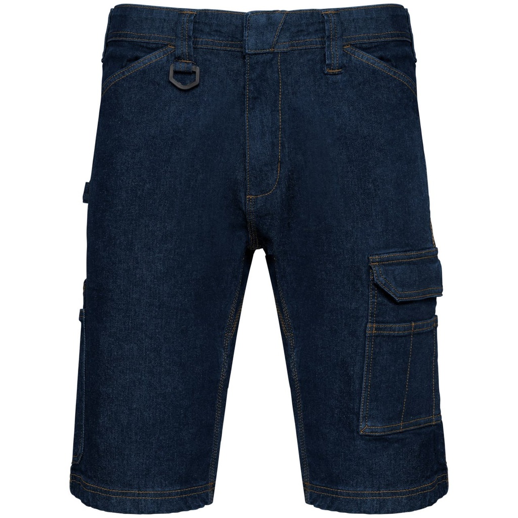 Bermuda aus Denim mit mehreren Taschen, WK715 (Blau, 42)