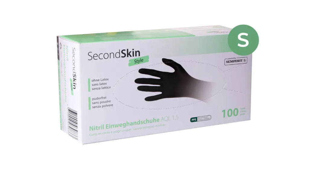 Einwegschutzhandschuhe SecondSkin Nitril "Style Schwarz"