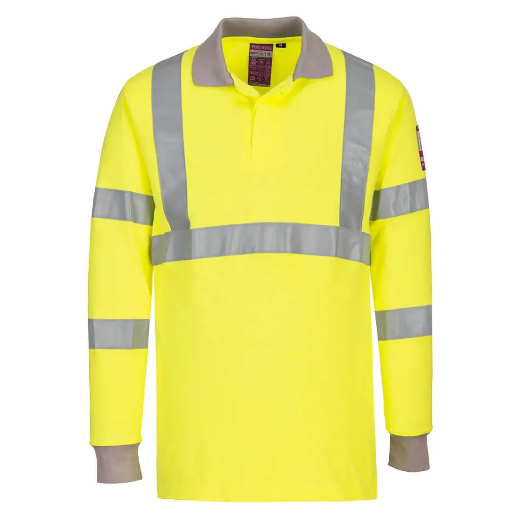 [FR77YERS] Hi-Vis Poloshirt Langarm FR77 (S)