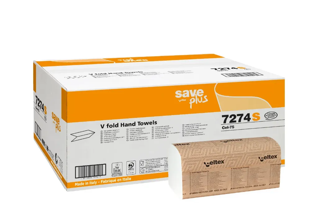 [C7274S] Papierhandtuch V-Falz 2-lg Save 25x21cm