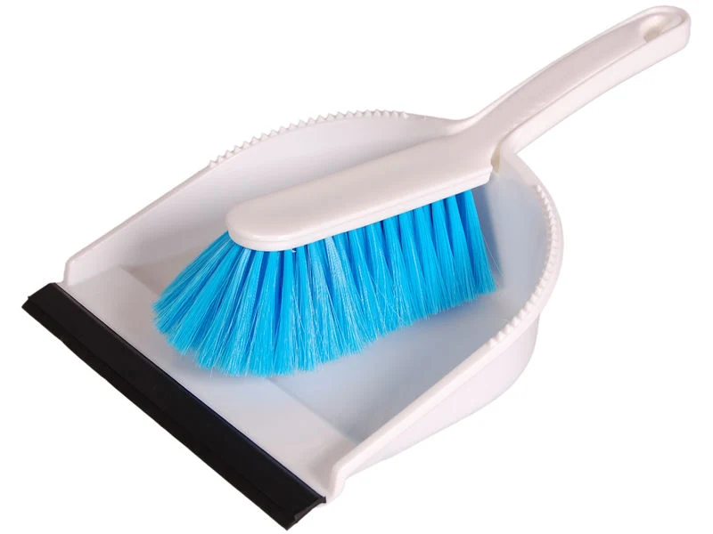 [13225.01] Hygiene Kehrgarnitur "Profi" mit weisser Schaufel (Blau)