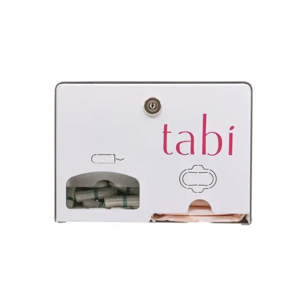 ‌Spender Mini für Damenbinden und Tampons, weiss