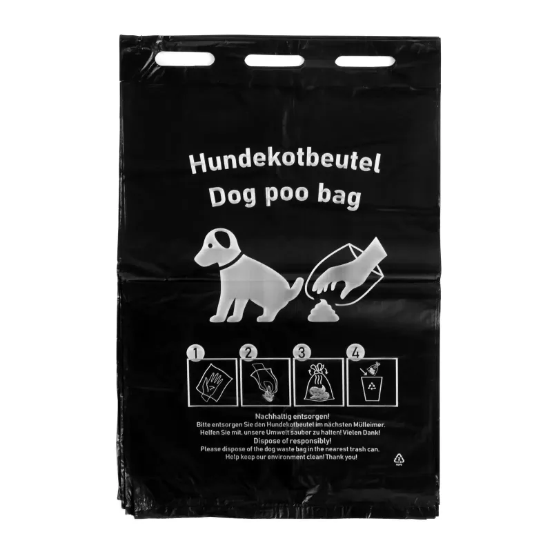 [217] Hundekotbeutel HDPE  Rot & Schwarz (Schwarz)
