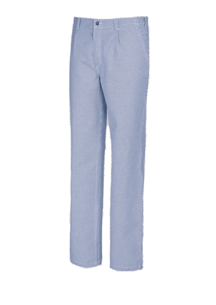 [1353-910-18-40] BP® Koch-/ Bäckerhose aus Baumwolle 1353-910 (Blau-weiss Hahnentritt, 40)