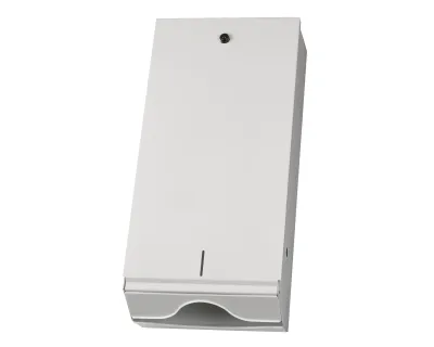 Handtuchpapierspender für V-Falz-Tücher, Metall weiß, für ca. 750 Blatt